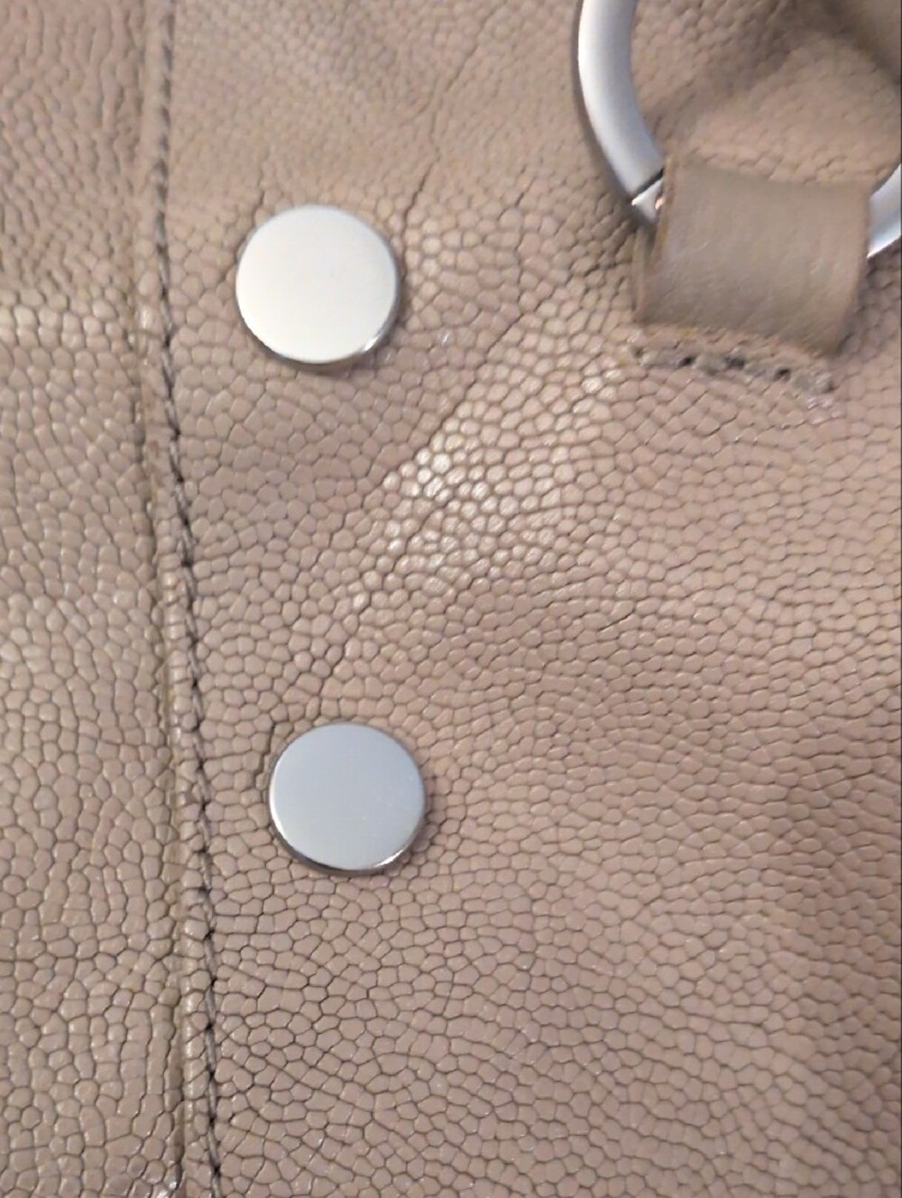 Hammit Daniel Tan Leather Satchel with Stud Accents - Picture 9 of 16